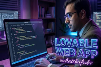 rapidly develop your custom web app and backend using lovable ai