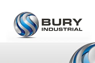 design professional property, industrial company logo