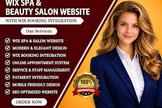 create a wix spa or beauty salon website with wix booking integration