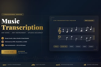 do precise music transcription of any audio to sheet music