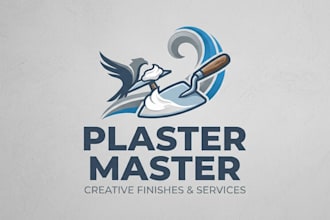 design a professional and strong plastering logo