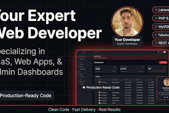 develop a laravel saas, web app or PHP website