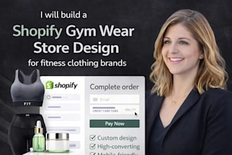 build a shopify gym wear store design for fitness clothing brands