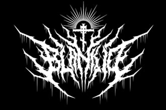 create a bold death metal logo