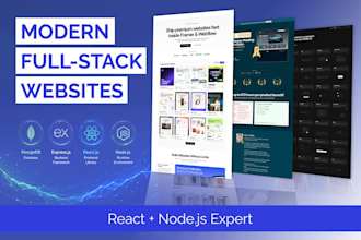 create a modern full stack website with react node js