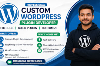 create or customize wordpress plugin with any functionality