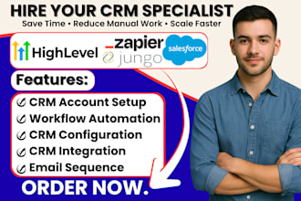 setup gohighlevel conversational ai jungo crm salesforce crm zapier integration