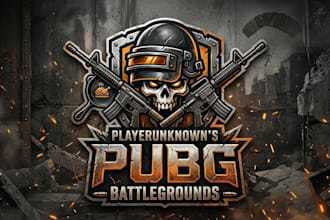 design a bold and epic pubg gaming logo
