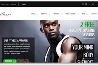 design a fitness trainer website, gym ecommerce website