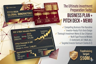 build a custom business plan, investment memo, project report and pitch deck