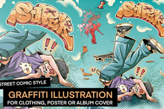 draw dynamic street comic character illustration