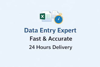 do fast and accurate data entry, typing, copy paste work