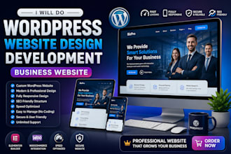 do wordpress website design, wordpress website development, business website