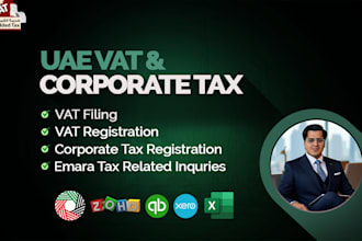 do uae vat and corporate tax registration, return filling and accounting