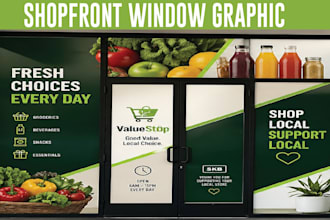 design outstanding window graphics , shopfront for you