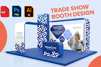 design trade show booth, backdrop and exhibition booth