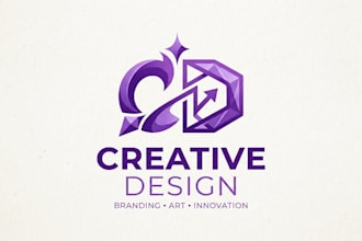 design a stunning purple logo for your brand