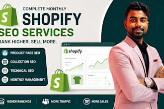 do complete monthly shopify SEO services for organic sales