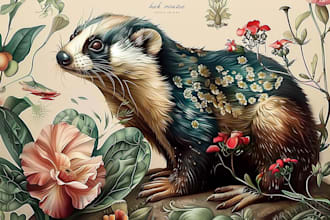 draw animals in scientific illustration digitally