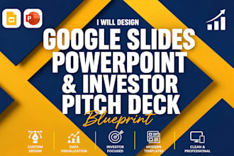 design google slides powerpoint presentation and investor pitch deck blueprint