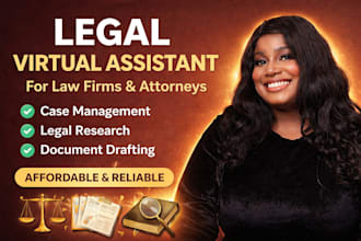 be your legal virtual assistant for law firms case management and research