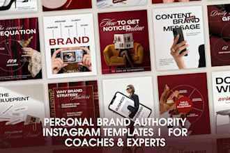 instagram templates canva social media, coach posts and content design