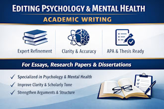 edit and refine psychology and mental health academic writing professionally