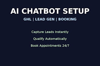 build ai chatbot in gohighlevel for lead generation and booking