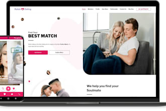 develop dating websites and app, livestreaming app, chat app
