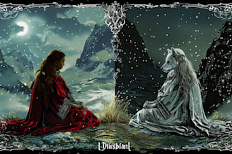 create dark art medieval detailed hand drawn illustration