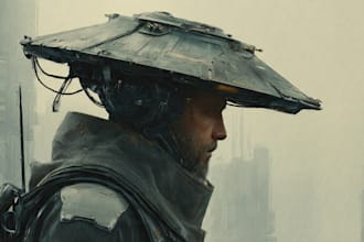 create fantasy, sci fi, character with hyperrealistic style