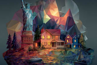 create stunning low poly art, characters, or environments