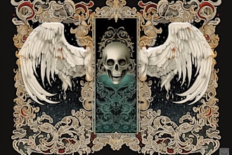 create artistic gothic ornamented illustration