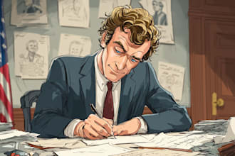 create digital caricature art for political satire