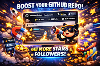 boosterize your github repository and promote to increase followers stars