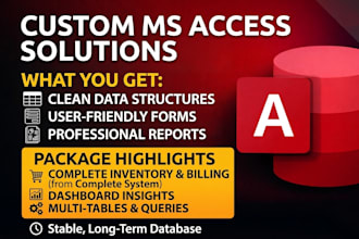 build a custom ms access database for inventory and billing
