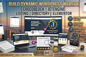 build dynamic wordpress website crocoblock jetengine listing directory elementor