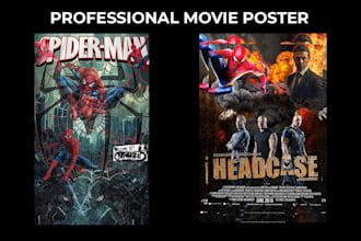 design eye catching film poster or film style poster