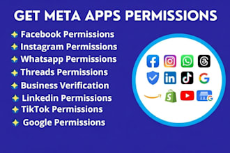 help you for facebook , instagram , whatsapp app approvals