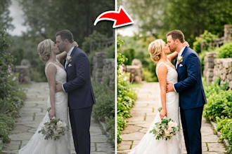 do wedding photo editing and photo retouching