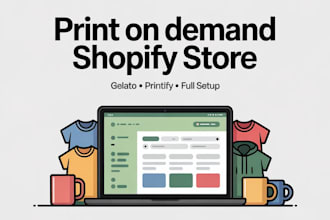 design a high converting shopify print on demand store with gelato or apliiq