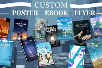 create custom ebook, poster, flyer designs