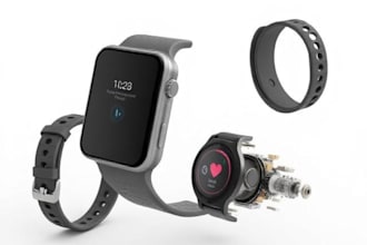 3d design for wearable health tracker and smartwatch prototype