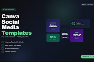 design professional canva social media templates for your business