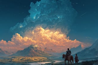 book cover design, fantasy book cover illustration