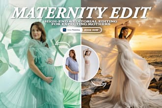 do professional maternity photo editing and retouching