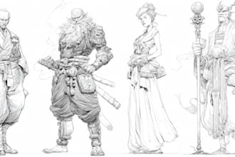 draw sketches with your character