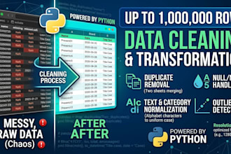 clean, process and organize your datasets using python