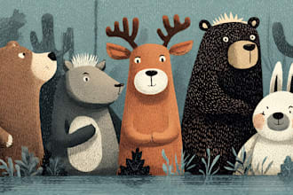 make cute animal illustration