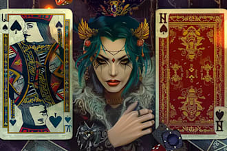 draw an poker, playing cards, or any digital illustrations